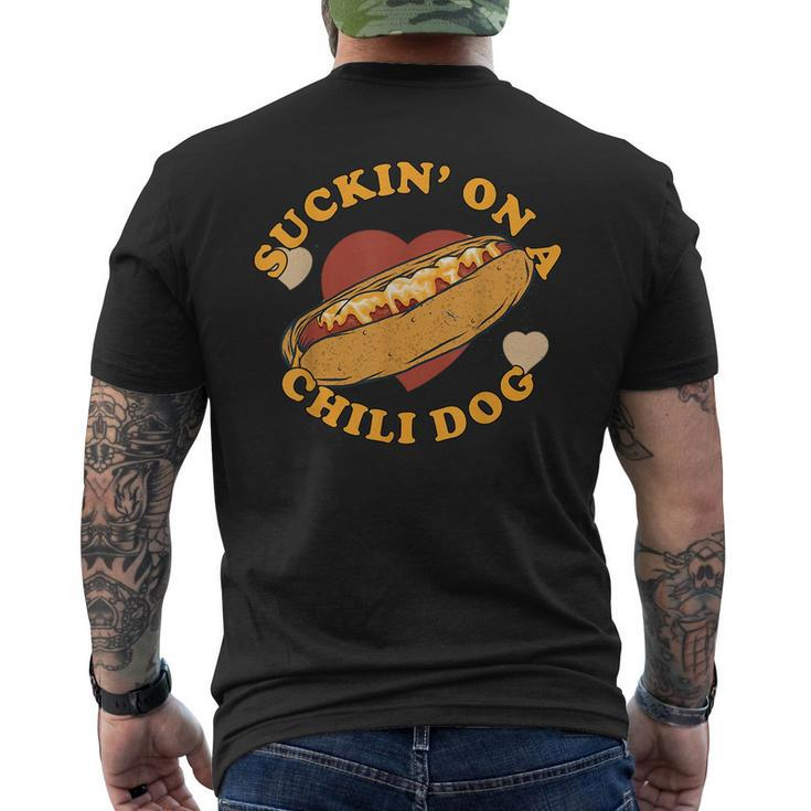 Suckin On A Chili Dog Foodie Funny Mens Back Print T-shirt