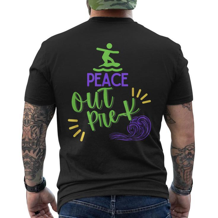 Summer Surfing Peace Out Prek Graduation Cute Men's Back Print T-shirt