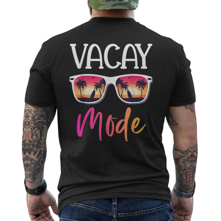 Summer Vacay Mode Pineapple Sunglasses Vacation Family Beach  Mens Back Print T-shirt