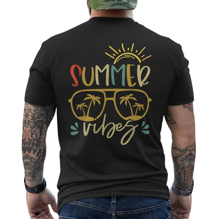 Summer Vibes Hello Summer Vacation Last Day Of School   Mens Back Print T-shirt