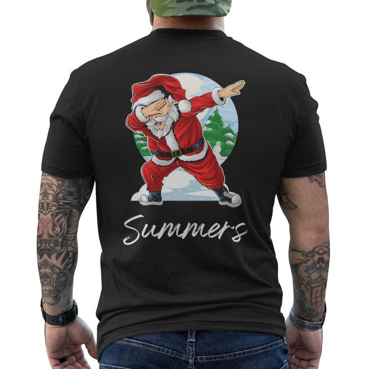 Summers Name Gift Santa Summers Mens Back Print T-shirt
