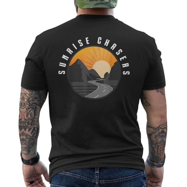 Sunrise Chasers Car Club Mens Back Print T-shirt