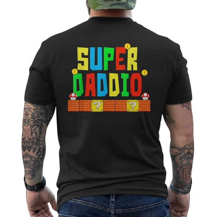 Super Daddio  Funny Saying Gamer Father’S Day Gift Gift For Mens Mens Back Print T-shirt