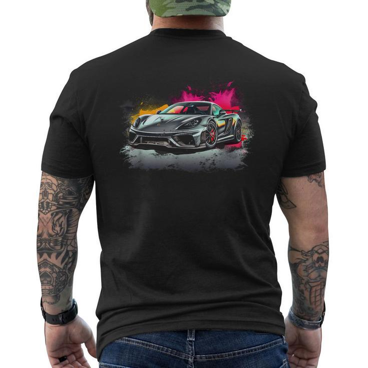 Supercar Exotic Sports Car Concept Hypercar Vintage Graphic Men's T-shirt Back Print