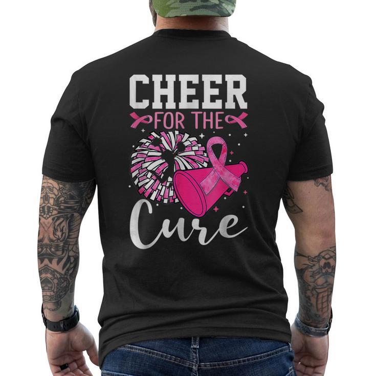 Support Pink Out Cheer For A Cures Breast Cancer Month Men's T-shirt Back Print