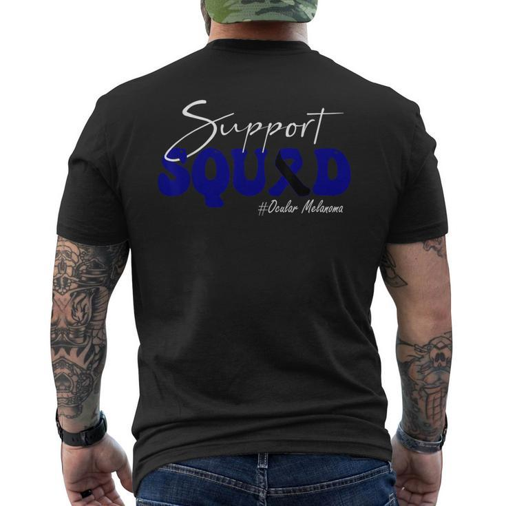Support Squad Ocular Melanoma Awareness  Black & Navy  Mens Back Print T-shirt