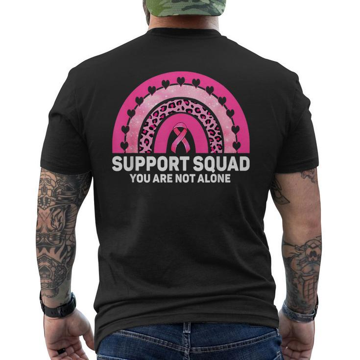 Support Squad Pink Ribbon Warrior Breast Cancer Awareness Breast Cancer Awareness Funny Gifts Mens Back Print T-shirt