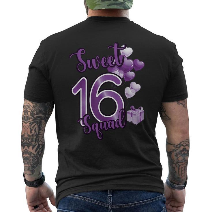 Sweet 16 Squad Sixn Year Birthday Party Men's T-shirt Back Print