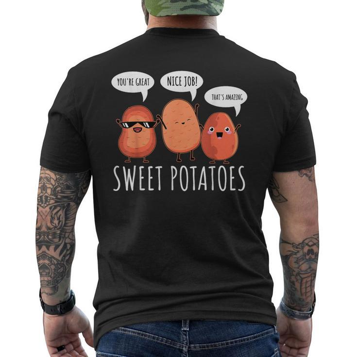 Sweet Potato Motivation Root Vegetable Camote Vegetarian Men's T-shirt Back Print