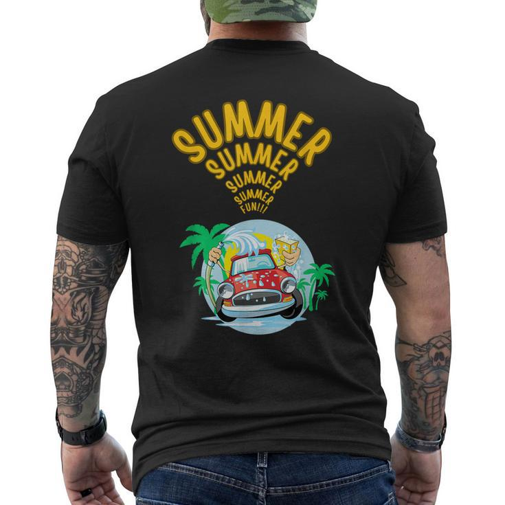 Sweet Summer  On Off Timer Free Time  Mens Back Print T-shirt