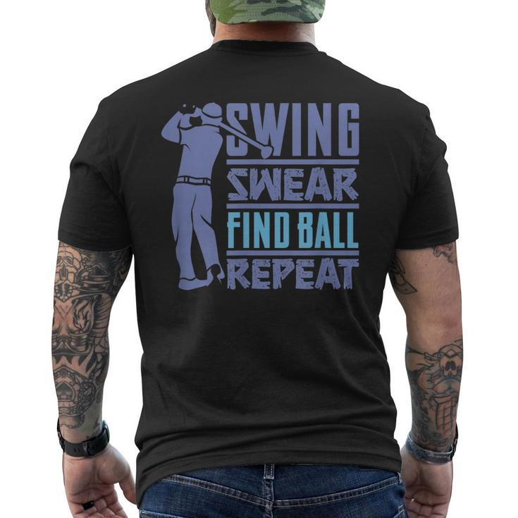 Swing Swear Find Golf Cart Golfer Costume Golfing Men's Back Print T-shirt