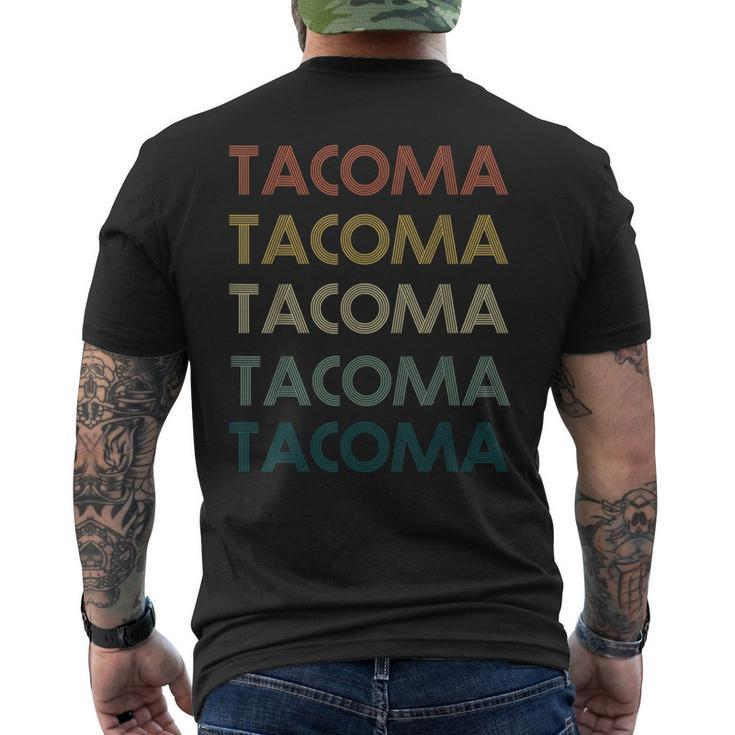 Tacoma Washington Pride Vintage State Retro 70S Washington  Mens Back Print T-shirt
