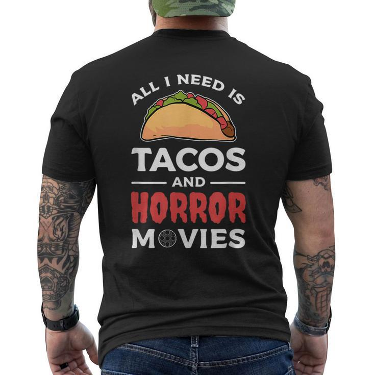 Tacos And Horror Movies Movies Men's T-shirt Back Print