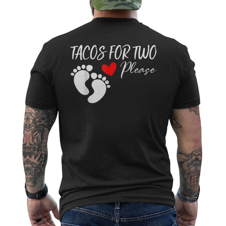 Tacos For Two Please Cute Pregnancy Announcement Men's Back Print T-shirt