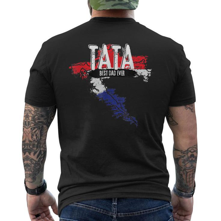 Tata Croatian Father Croatia Bester Papa Fathers Day Men's Back Print T-shirt
