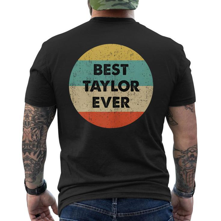Taylor Name Men's Back Print T-shirt