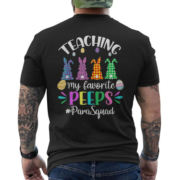 Teaching Favorite Peeps Paraprofessional Para Squad Easter Mens Back Print T-shirt