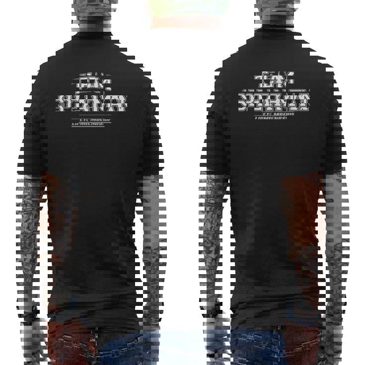 Team Spearman Proud Family Surname Last Name Men's T-shirt Back Print