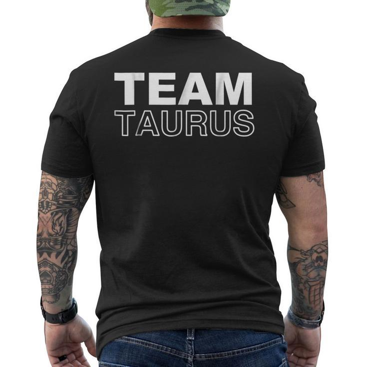 Team Taurus Zodiac Horoscope April May Birthday Men's Back Print T-shirt