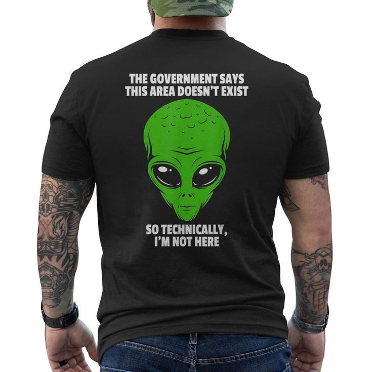 Technically Im Not Here  Funny Alien Alien Funny Gifts Mens Back Print T-shirt