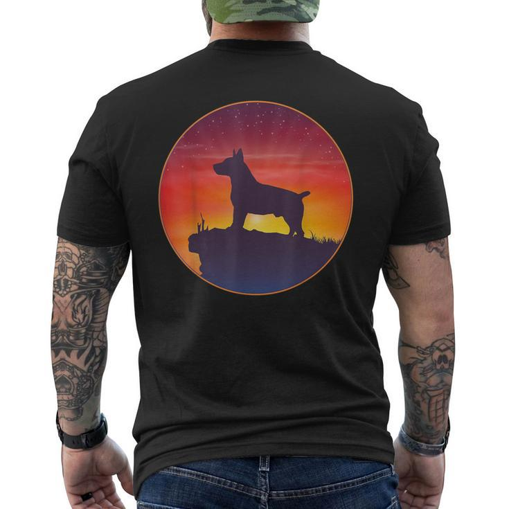Teddy Roosevelt Terrier Dog Sunset Men's T-shirt Back Print