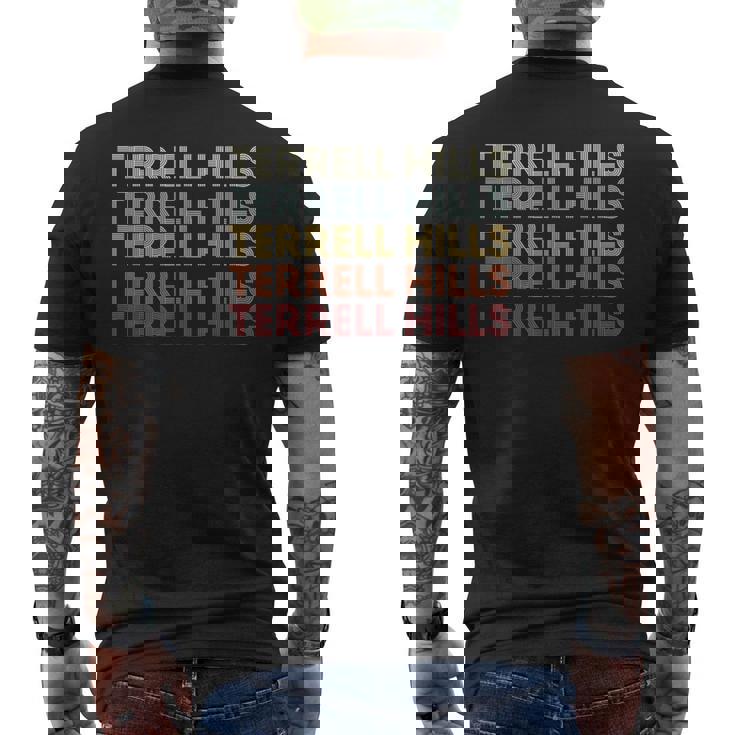 Terrell-Hills Texas Terrell-Hills Tx Retro Vintage Text Men's T-shirt Back Print