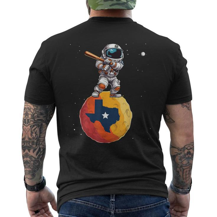 Texas 1965 Houston City Space Dabbing Astronaut Men's T-shirt Back Print