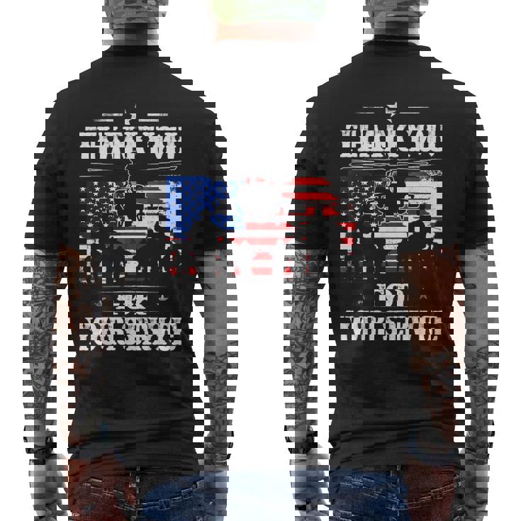 Thank You For Your Service Patriotic Veterans Day Men's T-shirt Back Print