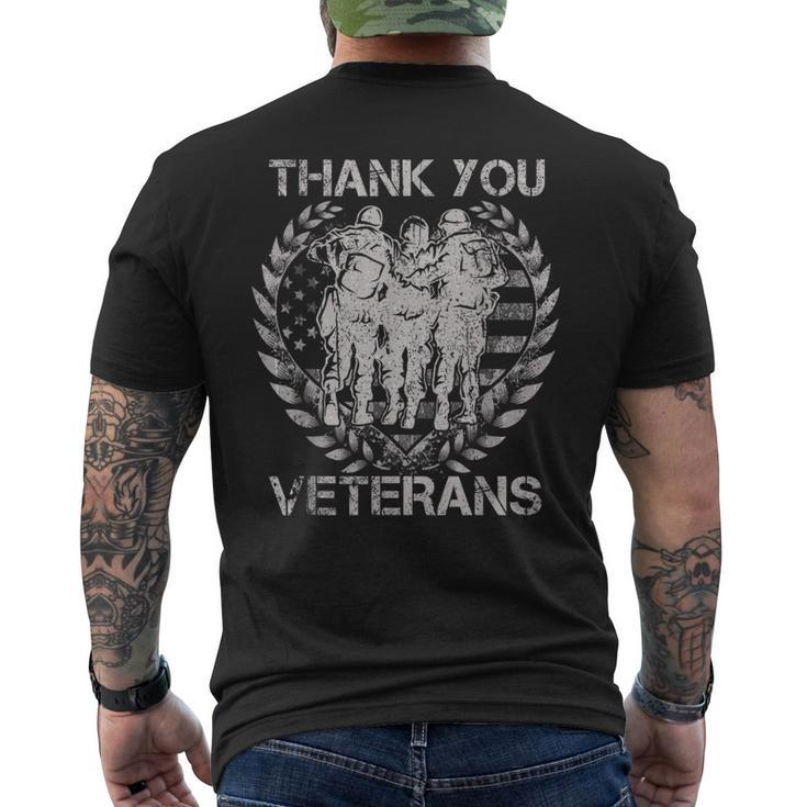 Thank You For Your Service Veteran Memorial Day Military Men's T-shirt Back Print