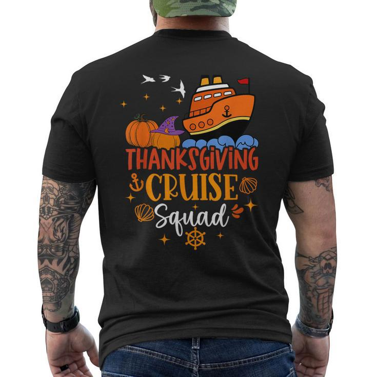 Thanksgiving Family Cruise Squad 2023 Pumpkin Vacation Trip Men's T-shirt Back Print