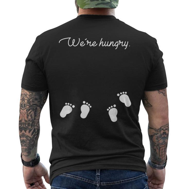 Thanksgiving Twins Pregnancy Announcement  Gift Mens Back Print T-shirt