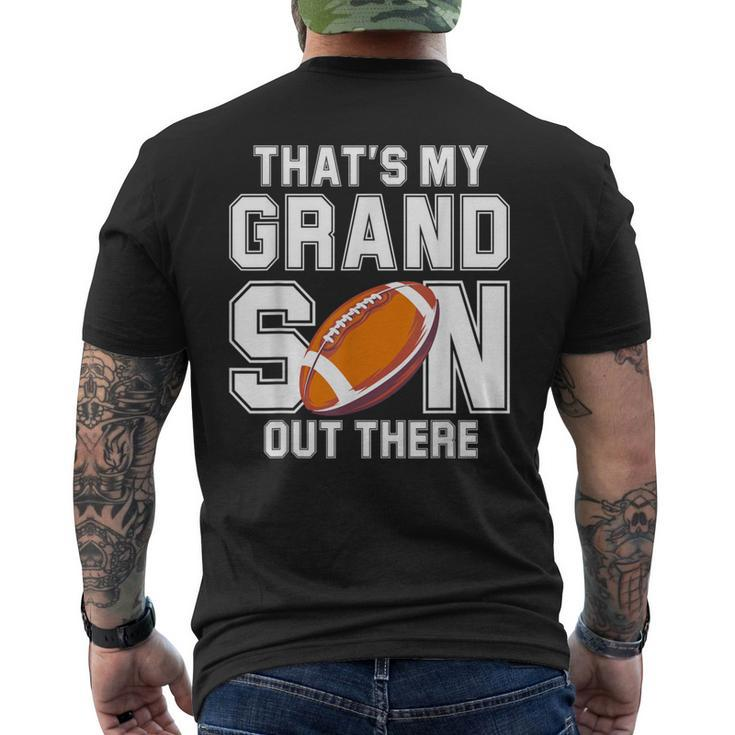 That's My Grandson Out There Football Family Men's T-shirt Back Print