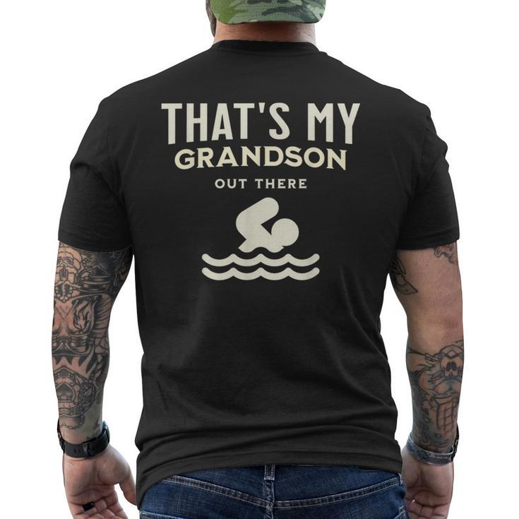 That's My Grandson Out There Swimming Men's T-shirt Back Print