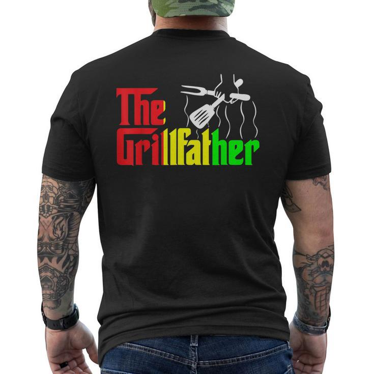 The Grill-Father Junenth Funny Bbq Chef African American  Mens Back Print T-shirt