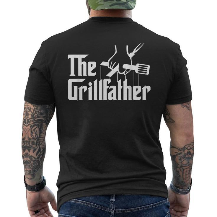 The Grillfather Bbq Grill & Smoker Barbecue Chef  Mens Back Print T-shirt