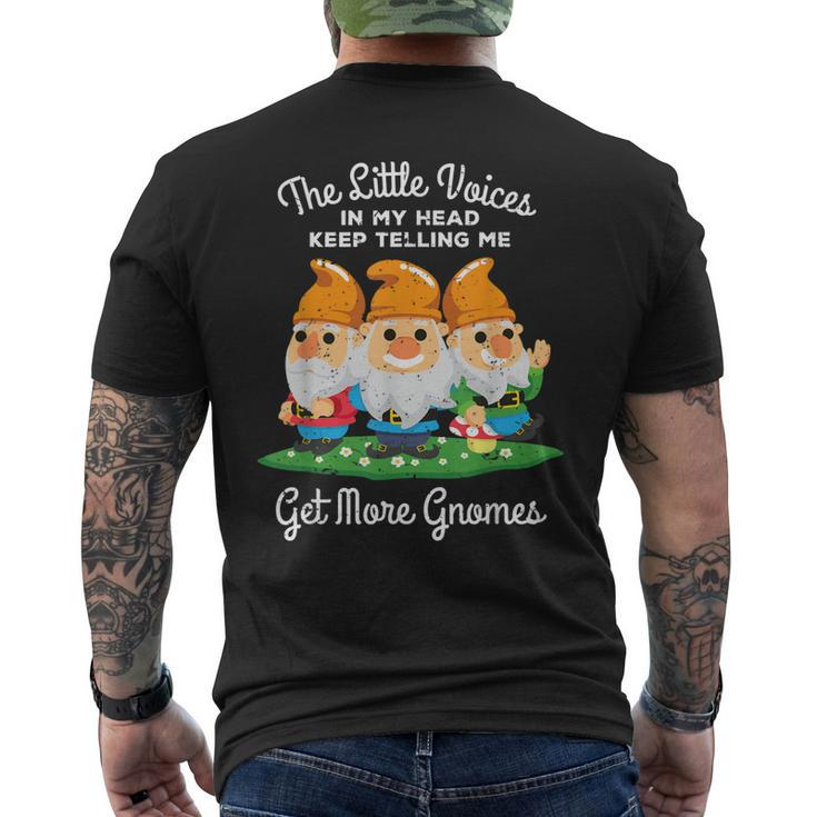 The Littles Voices Get More Gnomes Dark  Mens Back Print T-shirt