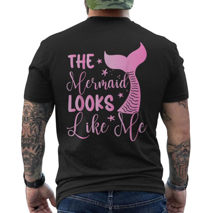 The Mermaid Looks Like Me  Mens Back Print T-shirt