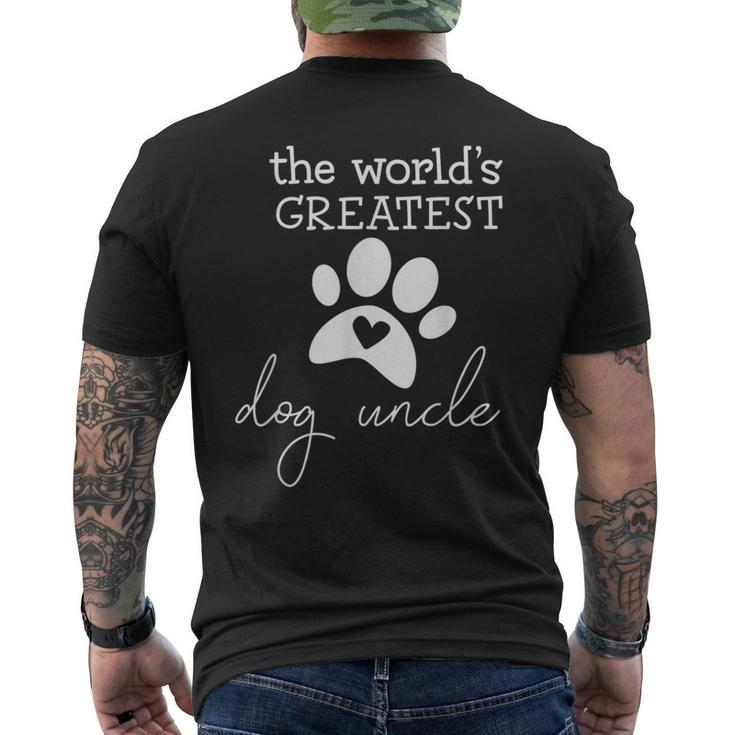 The Worlds Greatest Dog Uncle  Mens Back Print T-shirt