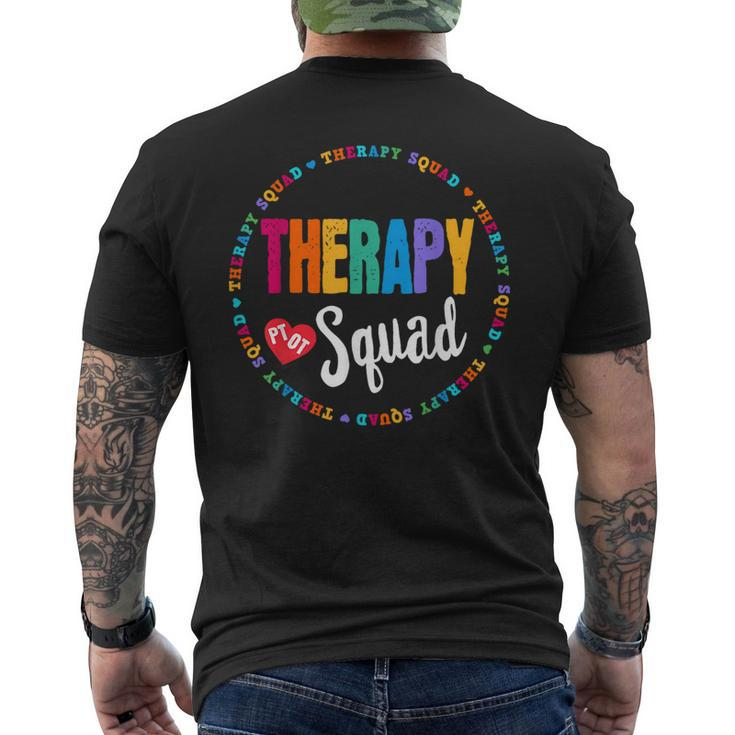 Therapy Squad Pt Ot Crew Occupational Therapist Week Team  Mens Back Print T-shirt