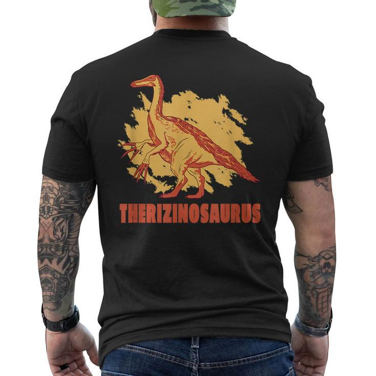 Therizinosaurus Scary Dinosaur Mr Mitts  Mens Back Print T-shirt