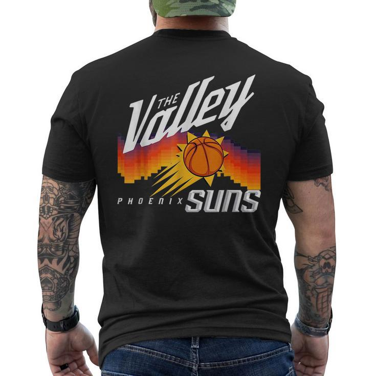 Thevalley Oop Phoenix| Basketball Retro Sunset Funny Basketball Funny Gifts Mens Back Print T-shirt