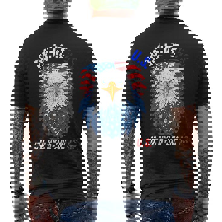 They Hate Us Cuz They Aint Us 4Th Of July Eagle Of Freedom Mens Back Print T-shirt