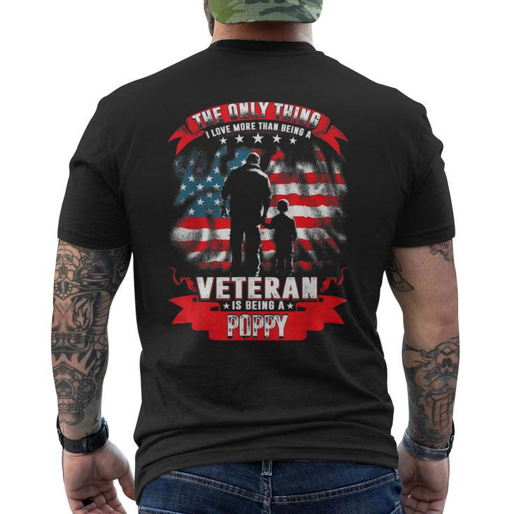 The Only Thing I Love More Than Being A Veteran Poppy Men's Back Print T-shirt
