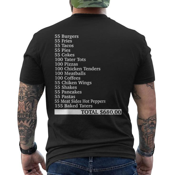 I Think You Should Leave 55 Burgers 55 Fries Men's T-shirt Back Print