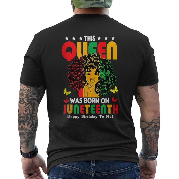 This Black Queen Was Born On Junenth June Birthday Gifts  Mens Back Print T-shirt