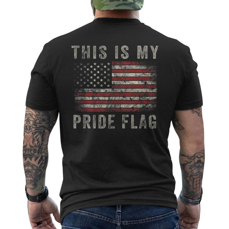 This Is My Pride Camo Flag Usa American 4Th Of July  Mens Back Print T-shirt