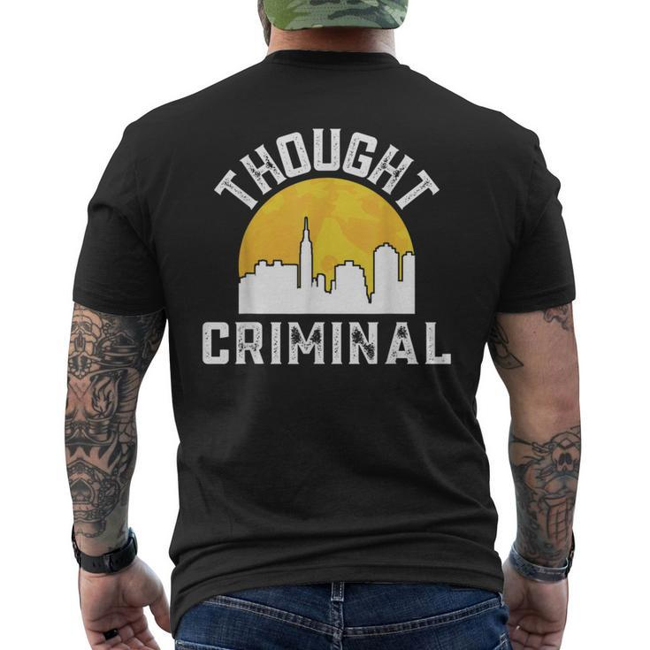 Thought Criminal Free Thinking Free Speech New Yorker Nyc  Mens Back Print T-shirt