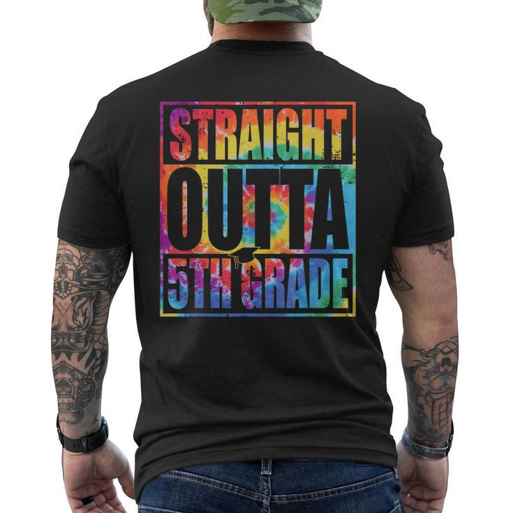 Tie Dye Straight Outta 5Th Grade Graduation Class Of 2023 Mens Back Print T-shirt