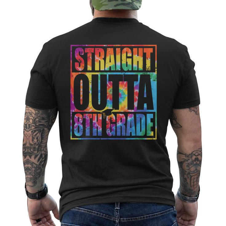 Tie Dye Straight Outta 8Th Grade Graduation Class Of 2023 Men's Back Print T-shirt