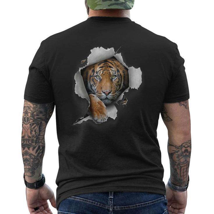 Tiger Lover Safari Animal Tiger Art Tiger Men's T-shirt Back Print